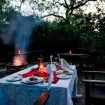 Dîner en plein air.