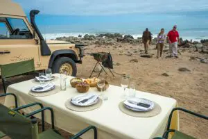 Private lunch on the Skeleton Coast.