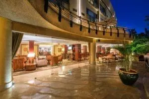 Kigali Serena Hotel exterior.
