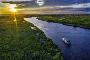 Cruising into the sunset.