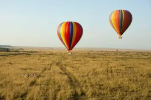 Hot air balloon safaris available. 