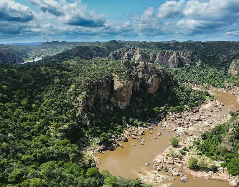 Lanner Gorge,  located in the far North of the Kruger National Park.