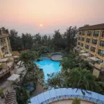 The sun rising at Kigali Serena Hotel.