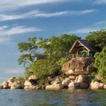 Mumbo Island Camp, a Robertson-Crusoe-style barefoot luxury island lodge.