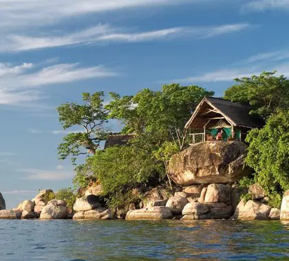 Mumbo Island Camp, a Robertson-Crusoe-style barefoot luxury island lodge.