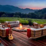 Gather around the fire pit when night falls at One & Only Nyungwe House.