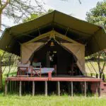 Exterior de la tienda Porini Mara Camp.