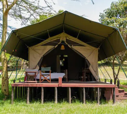 Exterior de la tienda Porini Mara Camp.