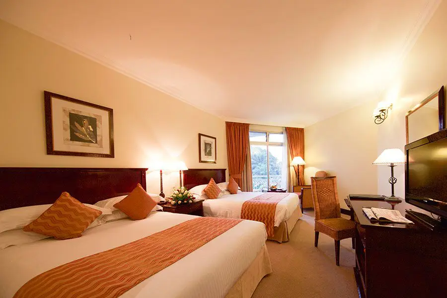 Twin room at Lake Kivu Serena Hotel.
