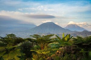 Explore el paisaje del Parque Nacional de los Volcanes.