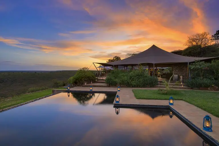 Loisaba swimming pool view.