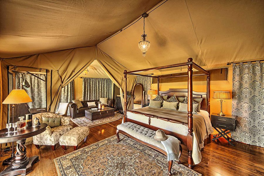 Sand River Mara tent interior.
