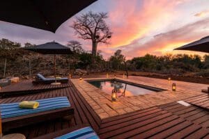 Piscina del Pafuri Tented Camp.