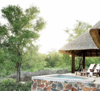 Su piscina privada en Arathusa.