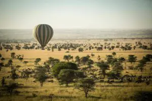 Hot-air ballooning.
