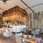 Dining area and bar.