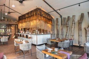 Dining area and bar.