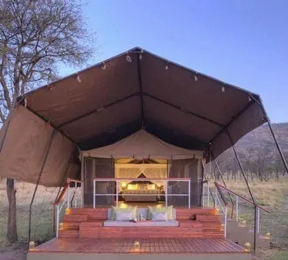 Dunia tent exterior.