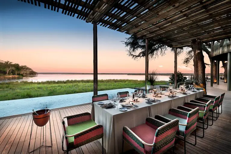 Dining with a view.