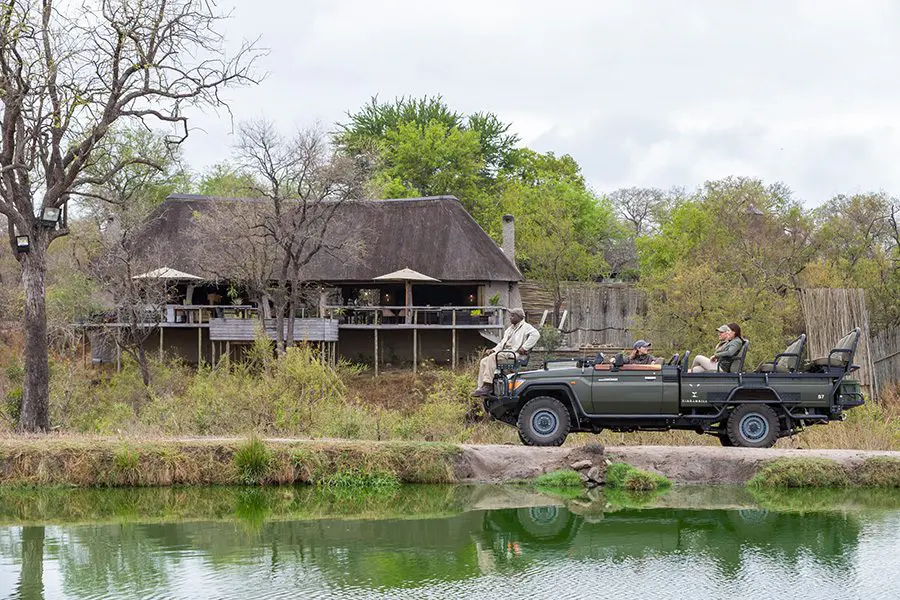 Waterhole outside Simbambili Game Lodge.