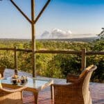 Witness the magnificent power of the Victoria Falls from afar.