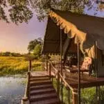 Tent exterior.