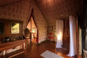 Tent bathroom.