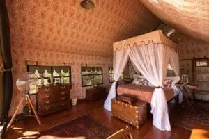 Tent interior.
