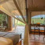 Su suite con vistas en Linyanti Bush Camp.