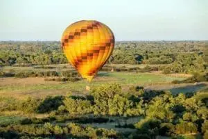 Hot air ballooning.