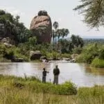 Fishing in Ewaso Narok River.
