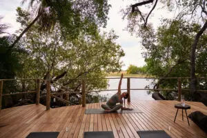 Don't miss out on your daily flow with yoga on the spa deck. 