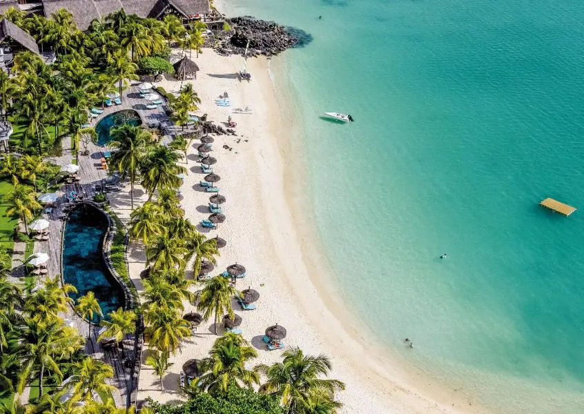 Aerial view of a resort in Mauritius | Go2Africa