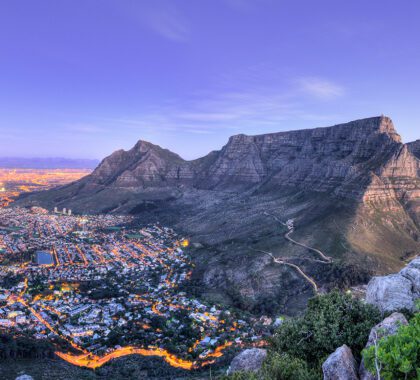 Beautiful South Africa's Cape Town's, Mountain and Sea views. Table Mountain, Lion's head and Twelve Apostles are popular hiking destinations for both locals and tourists all year round
