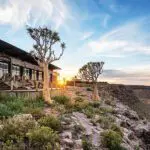 El exterior del Fish River Lodge con vistas a uno de los cañones más famosos del mundo. 