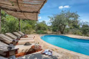 The Roho ya Selous swimming pool.