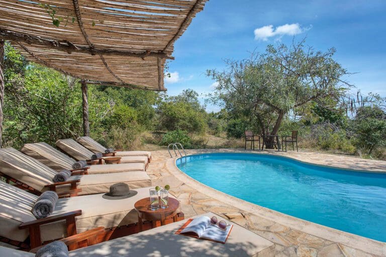 The Roho ya Selous swimming pool.