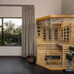 The fitness centre features a sauna.