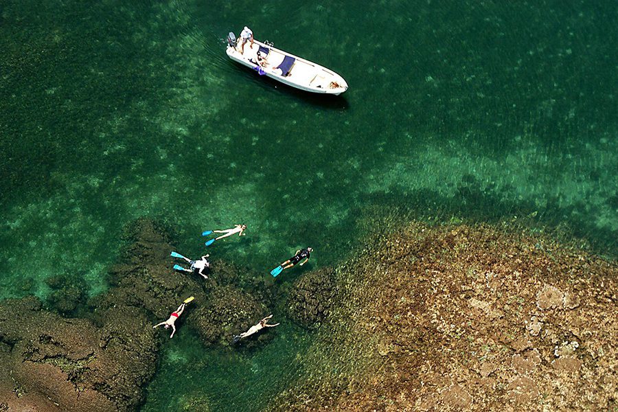 Snorkelling at Manda Bay Lodge.