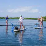Stand Up Paddle Boarding at Manda Bay Lodge. 