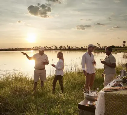 Sundowners on safari at Baine's Camp, Botswana | Go2Africa