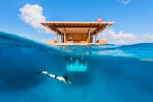 The Manta Resort Underwater Room. 