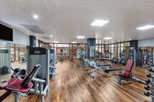 The resort gym.