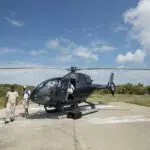 Viaje en helicóptero privado a las islas Bazaruto. 
