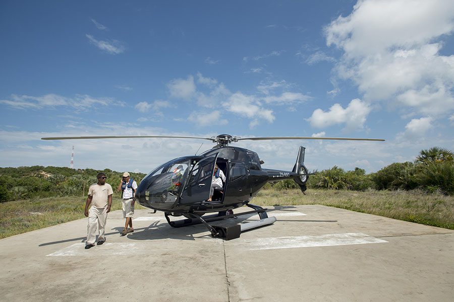 Take a private helicopter ride to the Bazaruto islands. 
