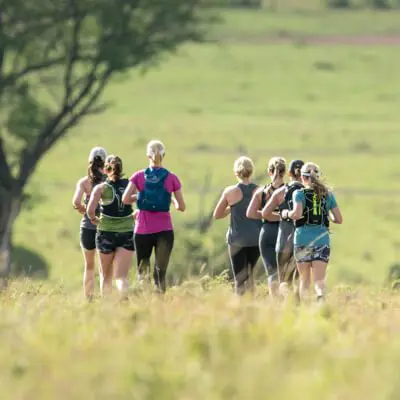 A group of runners for the Serengeti Girl's Run