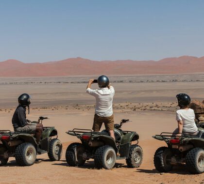 Hop on a quad bike and experience the surrounding area.