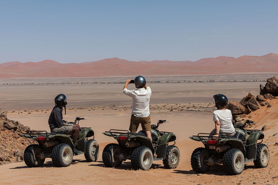 Hop on a quad bike and experience the surrounding area.