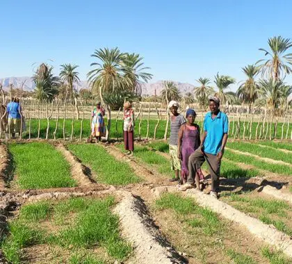 People on a farm in Namibia.