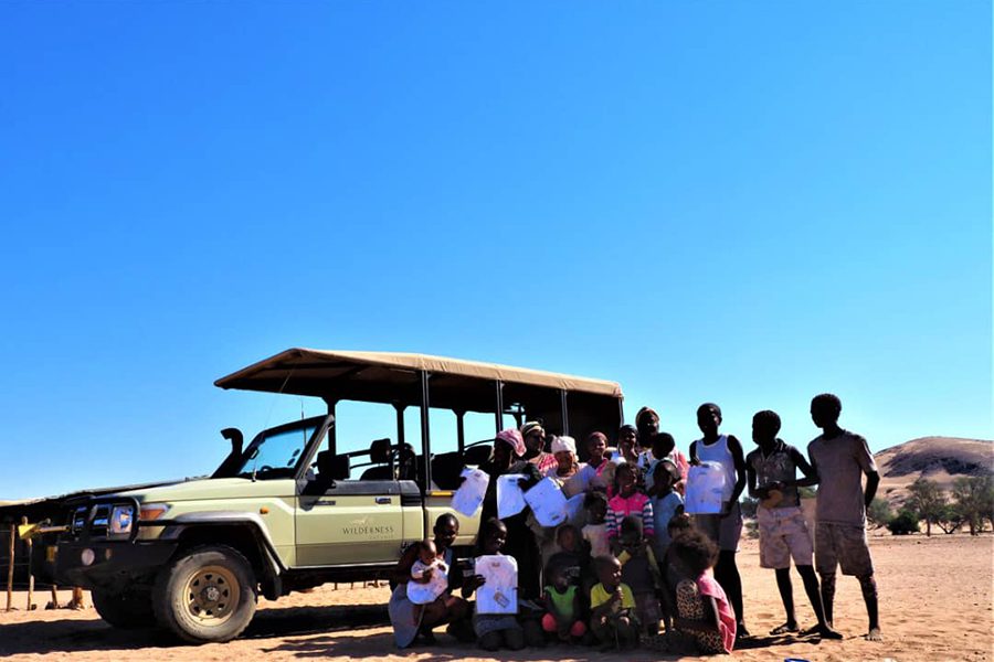 People from local Namibian communities.